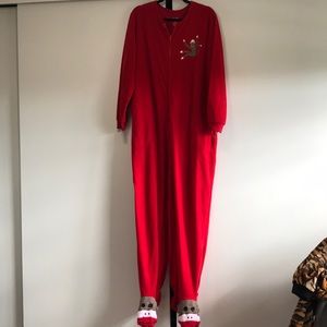 Sock Monkey Footie Pajama